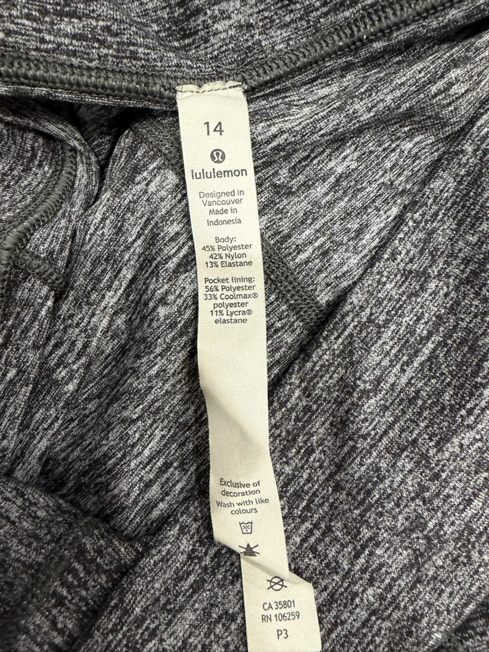 lululemon athletica Heathered Charcoal Flare Yoga Pants